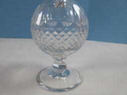 Waterford Crystal Collen Short Stem Pattern Cut Panels & Cross hatch Design Round Footed