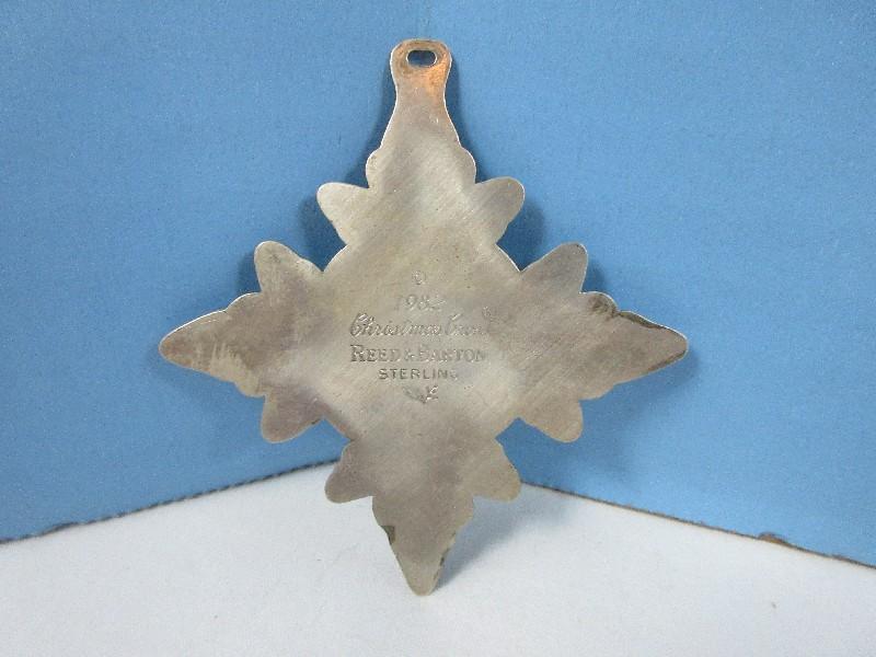 1982 Annual Reed & Barton Sterling Silver Christmas Cross Ornament-Wgt. 12.14G+/-, Ret. $99.95