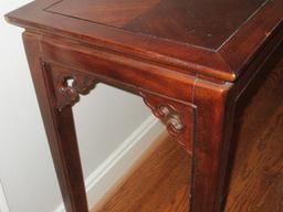 Console Sofa Table Flame Grain Mahogany Chinese Ming Style w/Horse Hoof Feet