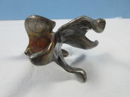 Flint Reisfelt Enameled Bronze Fantail Goldfish Sculpted Figure-Approx 2" x 3 1/4"