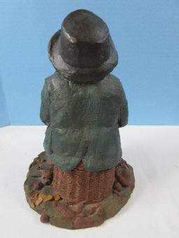 Collectors Tom Clark Gnomes 9 1/2" "Lawrence" Pecan Resin Figurine by Cairn Studios Style #136