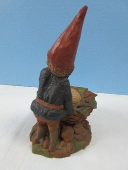 Collectors Tom Clark Gnomes 7" "Hogan" Pecan Resin Figurine by Cairn Studios Retired 1984