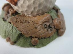 Collectors Tim Wolfe Tracks Collection 4 1/8" "Duffy" Duckling Sitting on Golf Ball Resin Figurine