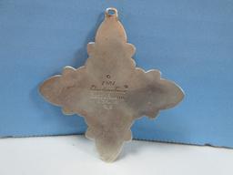 1987 Annual Reed & Barton Sterling Silver Christmas Cross Ornament-Wgt. 11.6G+/-, Ret. $94.95