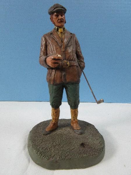 Collectors Michael Garman Sports Sculpture Series 9" "Bogie" Gentleman Golfer Figurine Hand