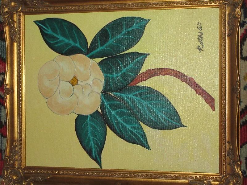 Collection 8 Original Artworks by Local Artist Signed Ruth Wilson Botanical Magnolia, Pansies,