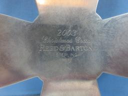 2003 Annual Reed & Barton Sterling Silver Christmas Cross Ornament-Wgt. 18.42G+/-, Ret. $79.95