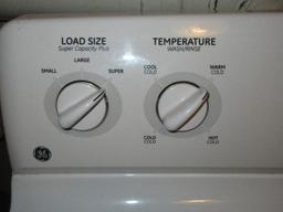 White GE Top Load Washing Machine Super Capacity Size 14 Clothes Care Cycles 3 Wash/Spin