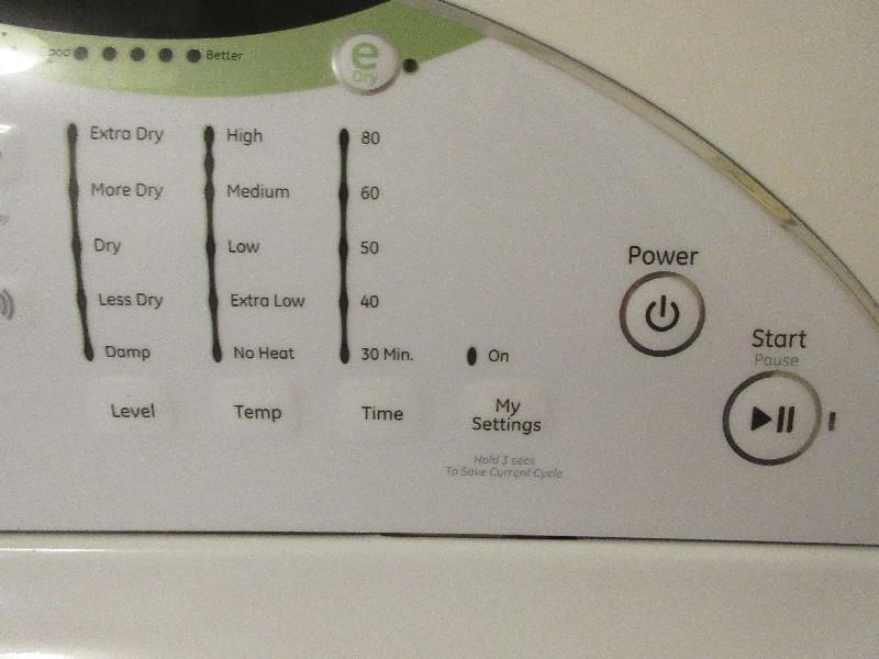 GE White Front Load Clothes Dryer HE Sensor Dry w/Multi Settings