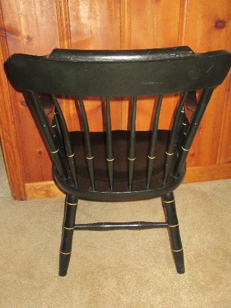 The Seal of The University of Carol Emblem Seal Black Lacquer Traditional Captains Arm Chair