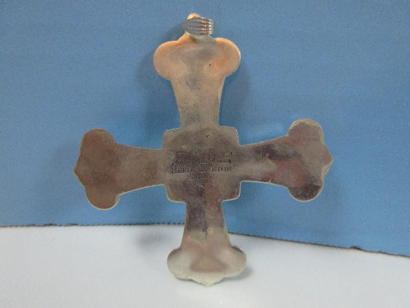 2012 Annual Reed & Barton Sterling Silver Christmas Cross Ornament-Wgt. 13.8G+/-, Ret. $379.95