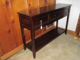Pier 1 Imports Ashington Collection Console Table w/3 Drawers & Shelf-29"H x 43" x 13"