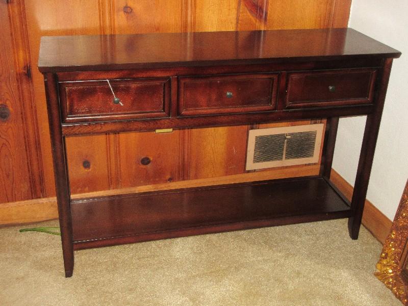 Pier 1 Imports Ashington Collection Console Table w/3 Drawers & Shelf-29"H x 43" x 13"