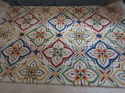 Pier 1 Imports Rug Tapis Pattern Multicolor-5' x 7'5", Ret. $299.99