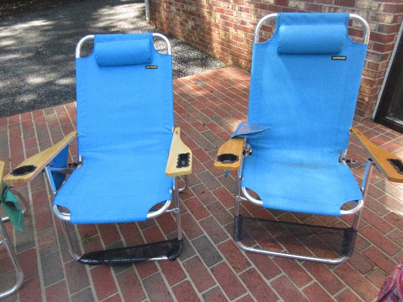 Super Summer Deal Eagle/2 Tsunami Aluminum Frame Folding Chairs Wood Armrest w/Tote