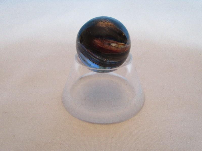 Dazzling Art Glass Marble W/Stand