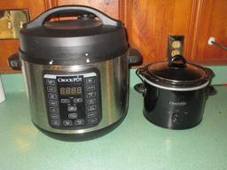 Lot Crock Pot Pressure Cooker & Small Crock Pot