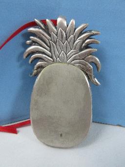 Reed & Barton Sterling Silver Williamsburg Collection Pineapple Figural Christmas Ornament 1st