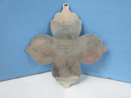 2010 Annual Reed & Barton Sterling Silver Christmas Cross Ornament-Wgt. 17.08G+/-, Ret. $140