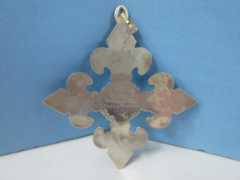 2005 Annual Reed & Barton Sterling Silver Christmas Cross Ornament-Wgt. 13.94, Ret. $120