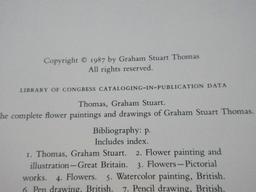 The Complete Flower Paintings & Drawings of Graham Stuart Thomas Coffee Table Book 1987