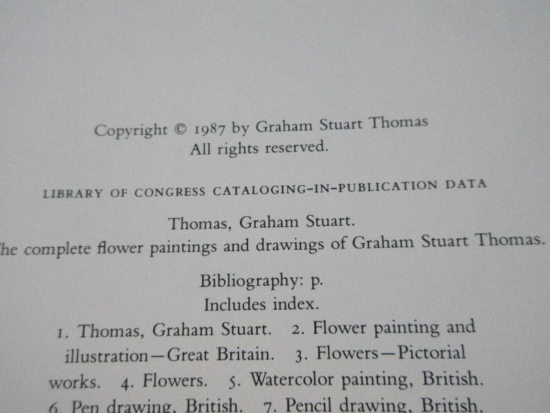 The Complete Flower Paintings & Drawings of Graham Stuart Thomas Coffee Table Book 1987