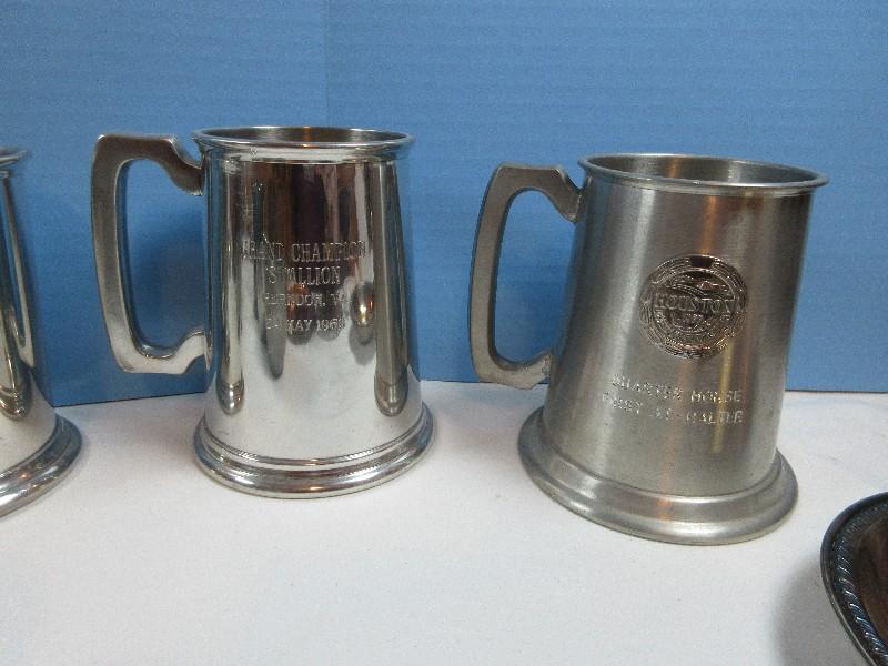 Lot Misc Silverplate/Pewter Goblets, Carolina Julep Cups by Salisbury Hand Crafted, Individual