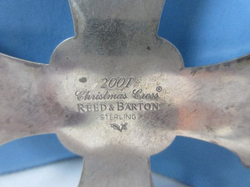2001 Annual Reed & Barton Sterling Silver Christmas Cross Ornament-Wgt. 17.27G+/-, Ret. $69.95