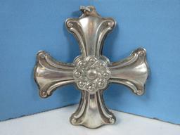 2001 Annual Reed & Barton Sterling Silver Christmas Cross Ornament-Wgt. 17.27G+/-, Ret. $69.95