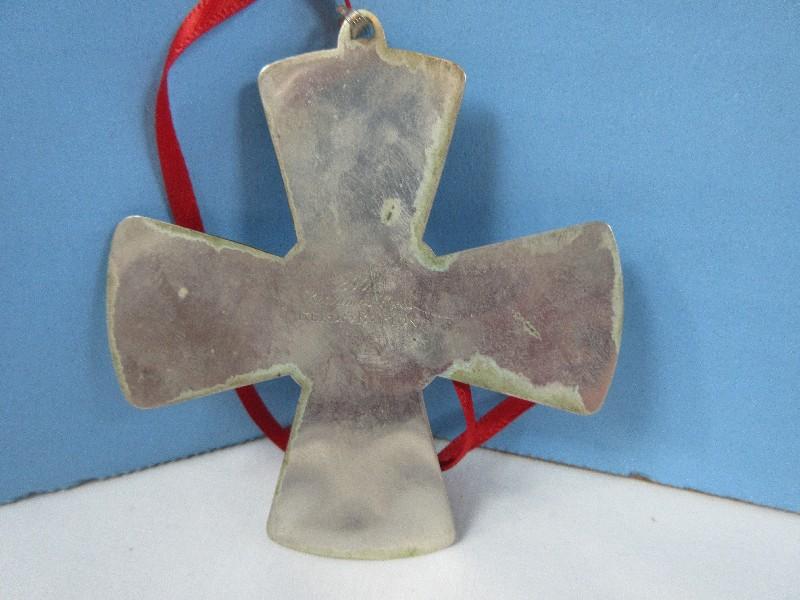 2003 Annual Reed & Barton Sterling Silver Christmas Cross Ornament-Wgt. 19.42G+/-, Ret. $79.95