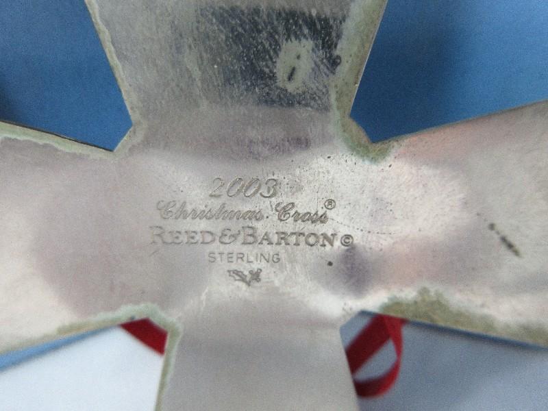 2003 Annual Reed & Barton Sterling Silver Christmas Cross Ornament-Wgt. 19.42G+/-, Ret. $79.95