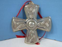 2003 Annual Reed & Barton Sterling Silver Christmas Cross Ornament-Wgt. 19.42G+/-, Ret. $79.95