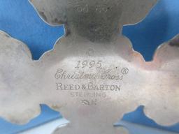 1995 Annual Reed & Barton Sterling Silver Christmas Cross Ornament-Wgt. 12.73G+/-, Ret. $79.95