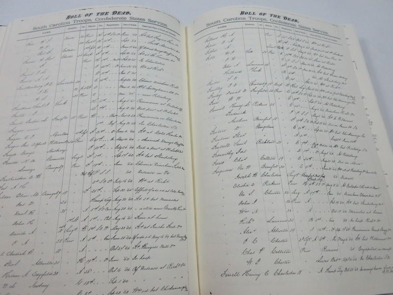 Rare Find Roll of The Dead SC Troops Confederate States Service Department of Archives &