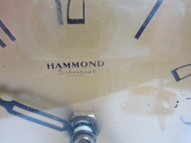 Hammond Bichronous Depression Era Electric Mantel/Desk Clock Lanshire Movement Veneer