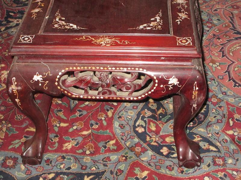Exquisite Chinoiserie Asian Coffee Table Lower Shelf Ball & Claw Feet Ornately Carved Apron &