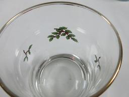 Set of 4 Spode Glassware Christmas Tree Double Old Fashioned Glassware in Box