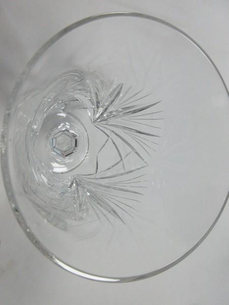 Set of 4 Gorham Crystal Cherrywood Pattern Cut Criss-Cross & Fan Design on Bowl Stemware