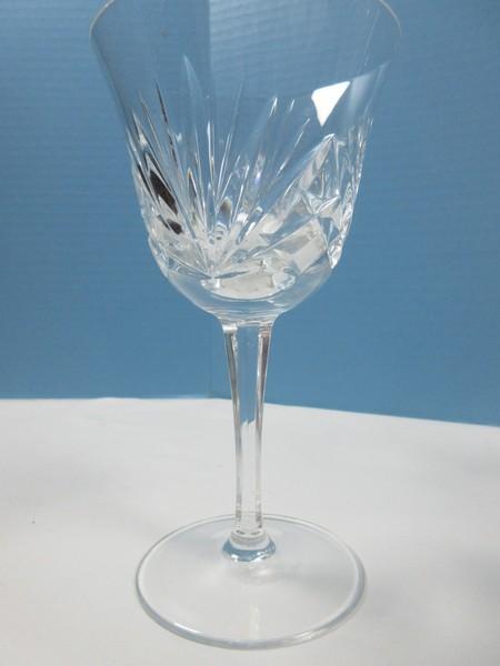 Set of 4 Gorham Crystal Cherrywood Pattern Cut Criss-Cross & Fan Design on Bowl Stemware