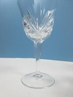 Set of 4 Gorham Crystal Cherrywood Pattern Cut Criss-Cross & Fan Design on Bowl Stemware