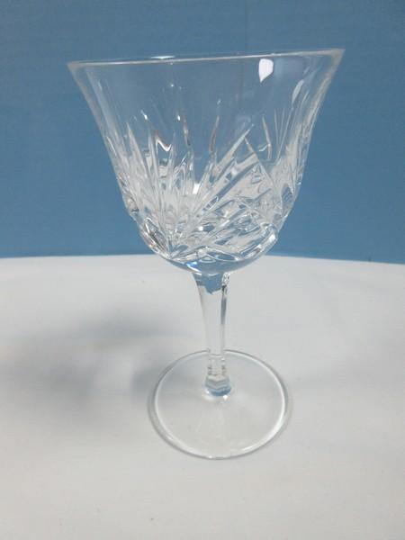 Set of 4 Gorham Crystal Cherrywood Pattern Cut Criss-Cross & Fan Design on Bowl 5 5/8" Wine