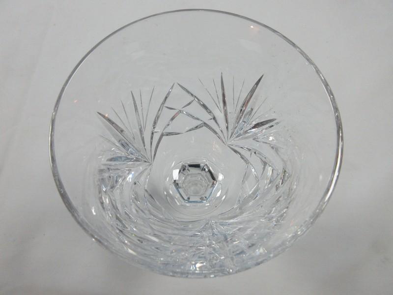 Set of 4 Gorham Crystal Cherrywood Pattern Cut Criss-Cross & Fan Design on Bowl 5 5/8" Wine