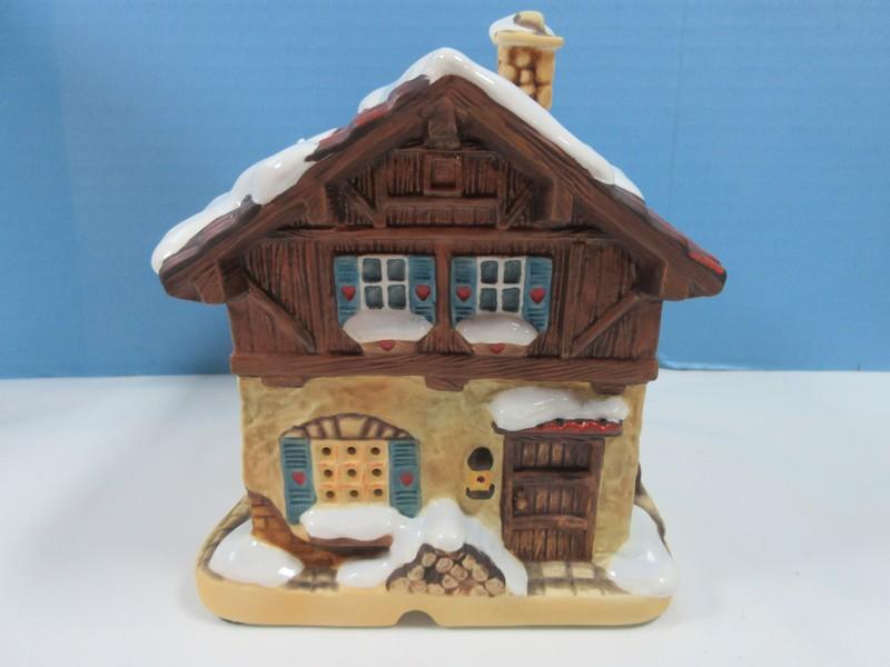 Collectors Hawthorne Porch Light MI Hummel Bavarian Holiday Village Collection Illuminated