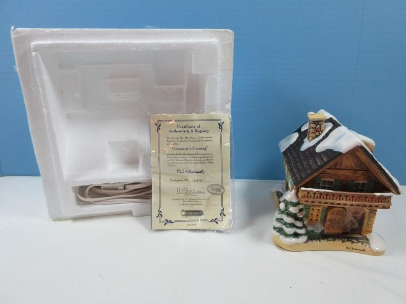 Collectors Hawthorne Porch Light MI Hummel Bavarian Holiday Village Collection Illuminated