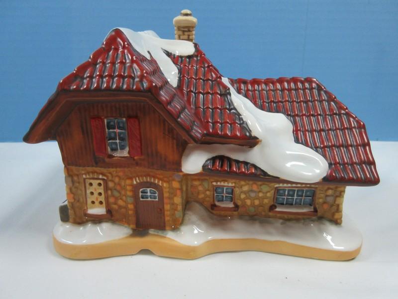 Collectors Hawthorne Porch Light MI Hummel Bavarian Holiday Village Collection Illuminated