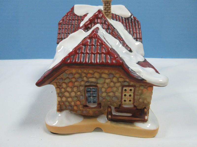 Collectors Hawthorne Porch Light MI Hummel Bavarian Holiday Village Collection Illuminated