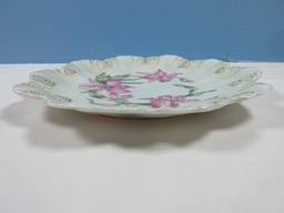 Rare Find Antique Limoges AL Anchor Mark Porcelain Scalloped 8 1/8" Round Coupe Plate Hand