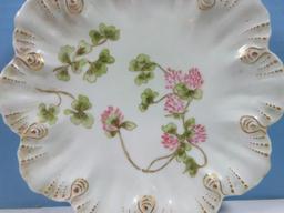 Rare Find Antique Limoges AL Anchor Mark Porcelain Scalloped 8 1/8" Round Coupe Plate Hand