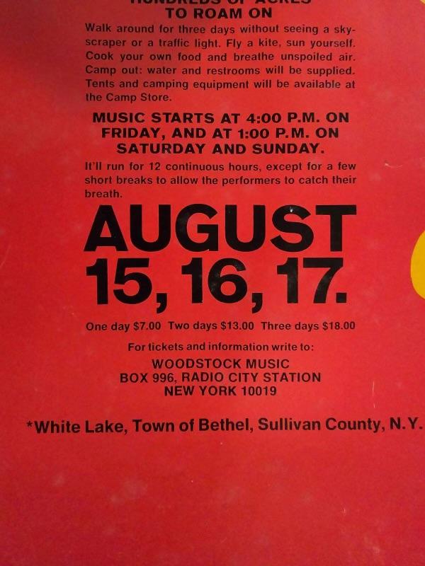 An Aquarian Exposition in White Lake, NY Woodstock Music & Art Fair 1969 Framed Poster