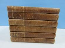 Set of 6 Scriptures of Selma Stock Leaf of Swedish Print Embossed Leather Covers 1937